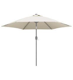 Tissu de remplacement pour parasol d'extérieur Blanc 300 cm