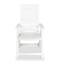 Ensemble de salle à manger de jardin 3 pcs Blanc Polypropylène