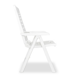 Ensemble de salle à manger de jardin 3 pcs Blanc Polypropylène