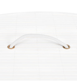 Panier à linge d'angle Bambou Blanc 60 L