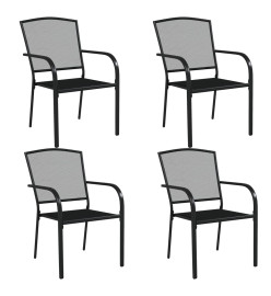 Ensemble de salle à manger de jardin 5 pcs anthracite acier