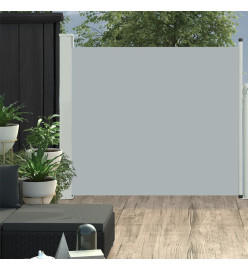 Auvent latéral rétractable de patio 100x300 cm Gris