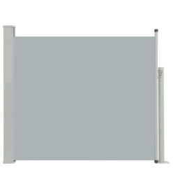 Auvent latéral rétractable de patio 100x300 cm Gris