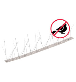 Ensemble de 10 pointes à 5 rangées contre oiseaux Inox 5 m