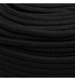 Corde de travail Noir 8 mm 100 m Polyester