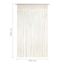 Rideau en macramé 140x240 cm Coton