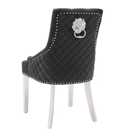 Chaise de salle à manger Noir Velours