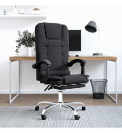 Fauteuil de massage inclinable de bureau Noir Similicuir