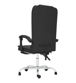 Fauteuil de massage inclinable de bureau Noir Similicuir