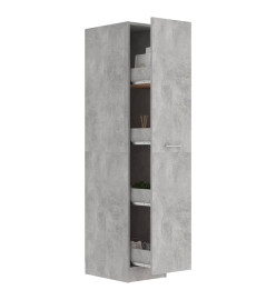 Armoire d'apothicaire Gris béton 30x42,5x150 cm Aggloméré