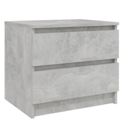 Tables de chevet 2 pcs Gris béton 50x39x43,5 cm Aggloméré