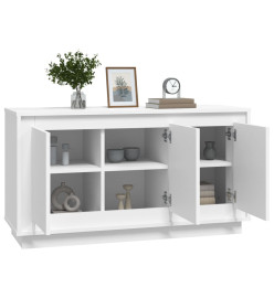 Buffet blanc 102x35x55 cm bois d'ingénierie