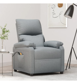 Fauteuil de massage inclinable Gris clair Tissu