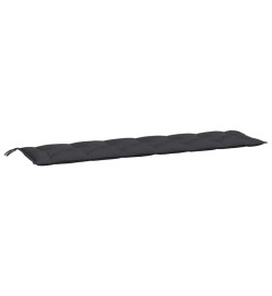 Coussins de banc de jardin 2 pcs noir 200x50x7 cm tissu Oxford