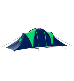 Tente de camping 9 personnes Bleu et Vert