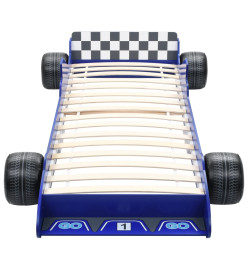 Lit voiture de course pour enfants 90 x 200 cm Bleu