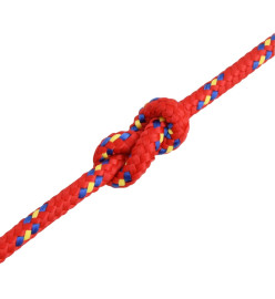 Corde de bateau Rouge 10 mm 25 m Polypropylène