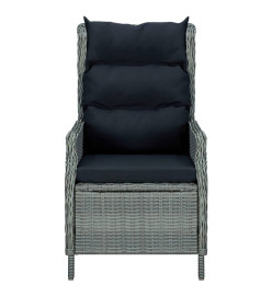 Ensemble de salle à manger de jardin 3 pcs Gris clair