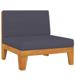 Salon de jardin 6 pcs avec coussins Bois d'acacia solide