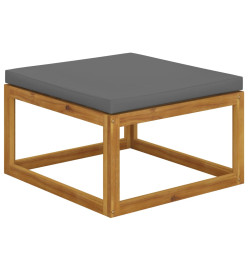 Salon de jardin 3 pcs avec coussins Bois d'acacia solide