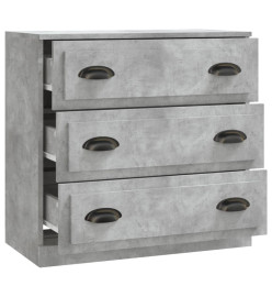 Buffet gris béton 70x35,5x67,5 cm bois d'ingénierie