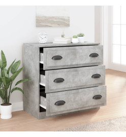 Buffet gris béton 70x35,5x67,5 cm bois d'ingénierie