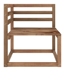 Salon de jardin 8 pcs Marron Bois de pin imprégné