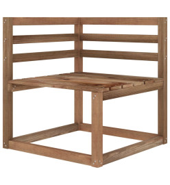 Salon de jardin 8 pcs Marron Bois de pin imprégné