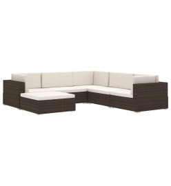 Chaise d'angle 1 pc et coussins Résine tressée Gris