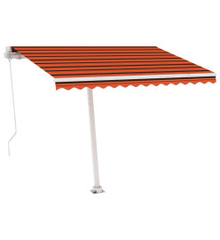 Auvent manuel rétractable sur pied 300x250 cm Orange et marron