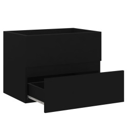 Ensemble de meubles de salle de bain 2 pcs Noir Aggloméré