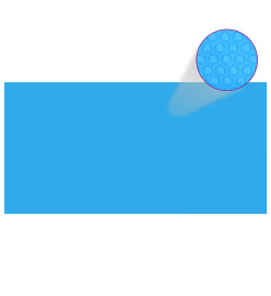 Bâche de piscine rectangulaire 732 x 366 cm PE Bleu