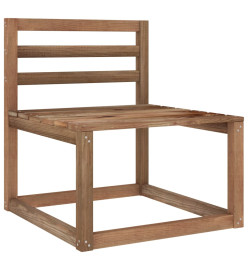 Salon palette de jardin 4 pcs Marron Bois de pin imprégné