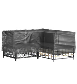 Housse de salon de jardin en forme de L 12 œillets 185x185x70cm