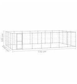 Chenil extérieur Acier galvanisé 33,88 m²