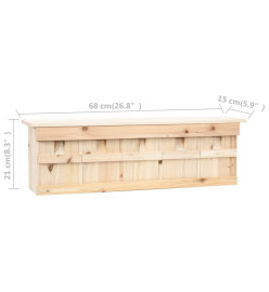 Maison pour moineau avec 5 chambres 68x15x21 cm Bois de sapin