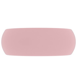 Lavabo rond de luxe Rose mat 40x15 cm Céramique