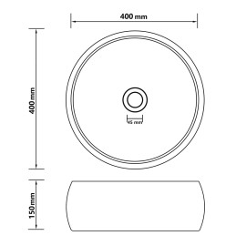 Lavabo rond de luxe Rose mat 40x15 cm Céramique