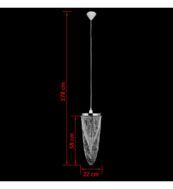 Lustre suspendu Crystal 22 x 58 cm