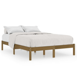 Cadre de lit Marron miel Bois de pin massif 160x200 cm