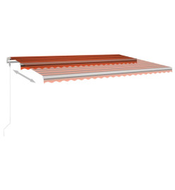 Auvent rétractable automatique 500x350 cm Orange et marron