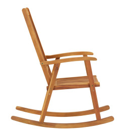 Chaise à bascule avec coussins Bois d'acacia massif