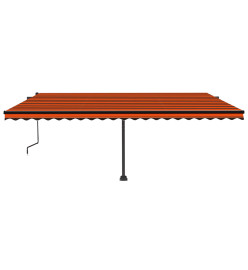 Auvent automatique sur pied 500x350 cm Orange/marron