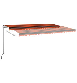 Auvent automatique sur pied 500x350 cm Orange/marron