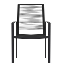 Ensemble de salle à manger de jardin 7 pcs Noir