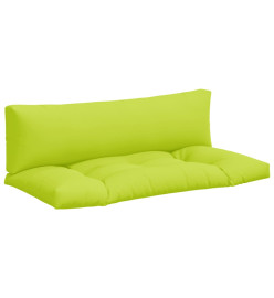 Coussins de palette 2 pcs vert vif tissu