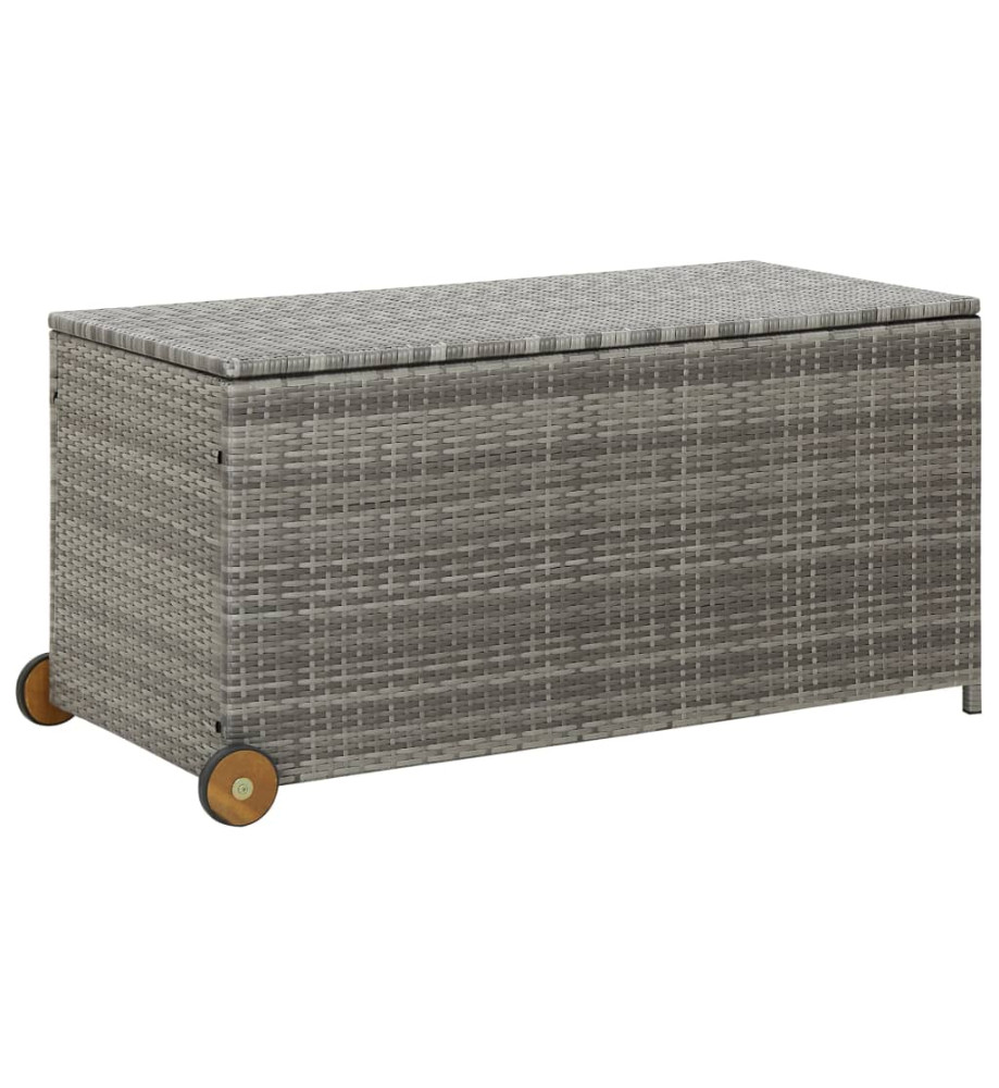 Boîte de rangement de jardin Gris clair 120x65x61 cm Rotin Boîte de rangement de jardin Gris clair 120x65x61 cm Rotin