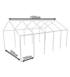 Cadre en acier pour tente de fête 10 x 5 m