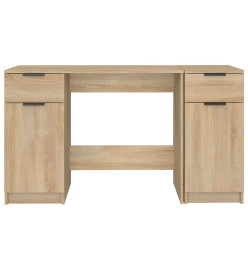 Bureau avec armoire latérale Chêne sonoma Bois d'ingénierie