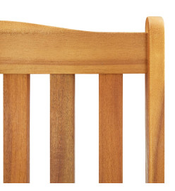 Chaise à bascule avec coussins Bois d'acacia massif